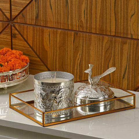 Regal Peacock Candle