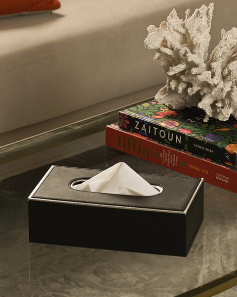 Midnight Elegance Tissue Box (Dark Grey)
