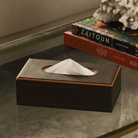 Earthy Luxe Tissue Box (Brown)