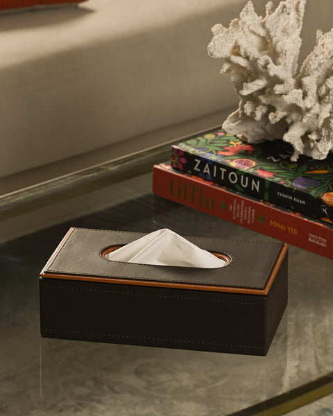 Earthy Luxe Tissue Box (Brown)
