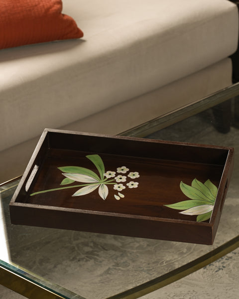 Floral Handcrafted Tray