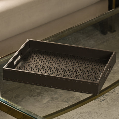 Crest Leather Tray