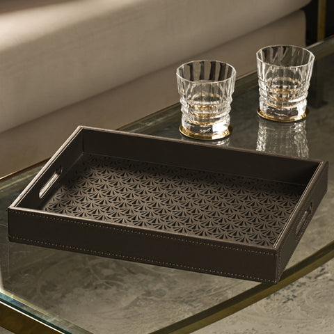 Crest Leather Tray